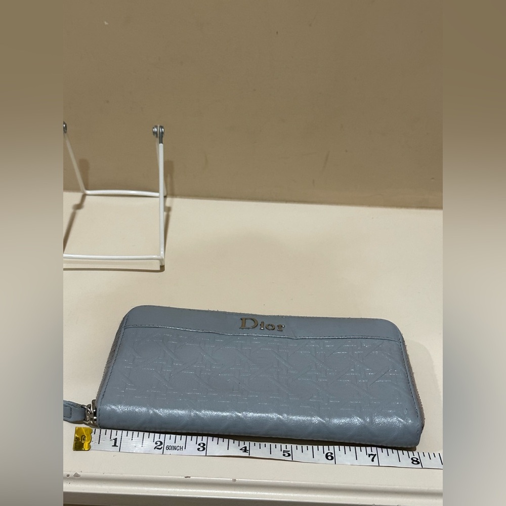 Dior Cannage Grey Zip Long Wallet - Picture 12 of 13